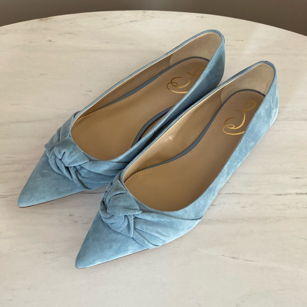 Sam Edelman Light Blue Suede Flats Size 9